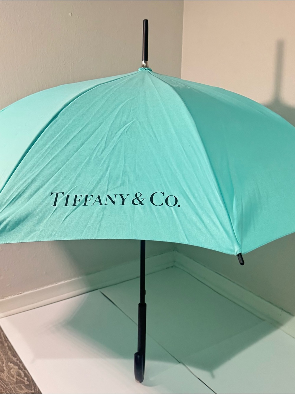 Tiffany & Co. Tiffany Blue Umbrella with Black Logo